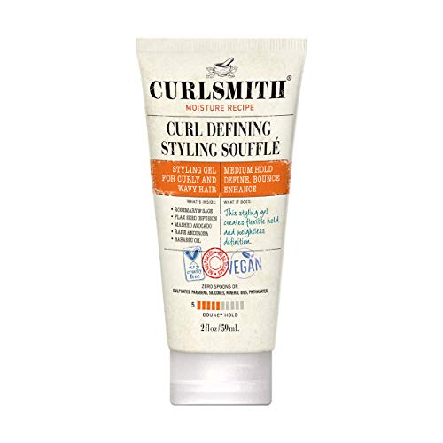 Curlsmith - Curl Defining Styling Soufflé - Gel para peinar de fijación media vegano para cabello ondulado, rizado y de rizos muy cerrados (64g)