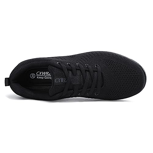 CXWRZB Casual Zapatillas Deportivas con Plataforma y tacón de cuña para Mujeres Negro C 40 EU