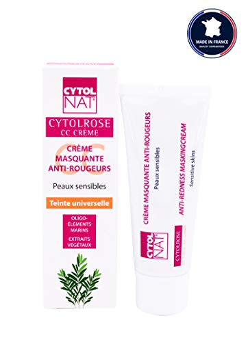 CYTOLROSE® CC Cream 40 ml, Crema teñida enmascarante anti-enrojecimiento para pieles sensibles - Basado en oligoelementos marinos y extractos de plantas - Sombra universal.