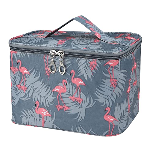 Czemo Gran Bolsa de Maquillaje Impermeable,Neceser de Maquillaje Impermeable, Bolsa de Aseo,Bolso Cosmético Almacenamiento Lavado de Viaje,Portátiles Organizador de Maquillaje para Mujeres (Gris)