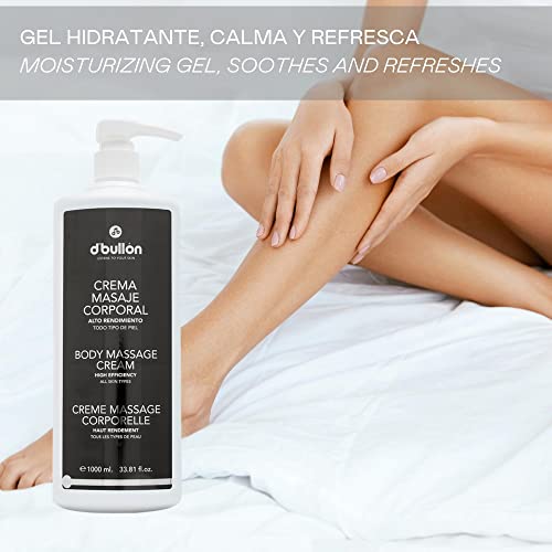 D´Bullón Gel Post-depilación con Aloe Vera, Gel corporal hidratante, Calmante y Refrescante. Piel suave. Gel después de la depilación. Vegano - 1000 ml