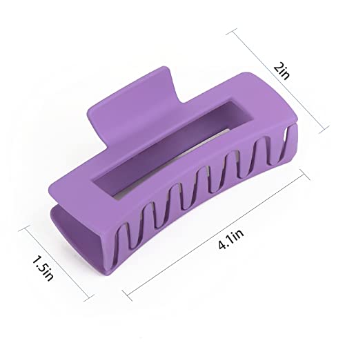 Dapzon Pinzas Pelo Mujer, 6 Piezas Plástico Pinzas para el Pelo, Antideslizantes Coloridas Grande Pinzas de Pelo, Garra Grande Clips para Bañarse, Lavarse la Cara, Maquillarse, Fiestas