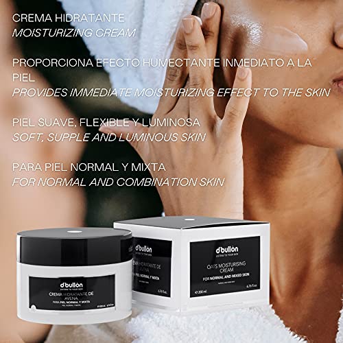 D'Bullón Crema facial Hidratante de Avena, para Piel Normal y Mixta - 50 ml