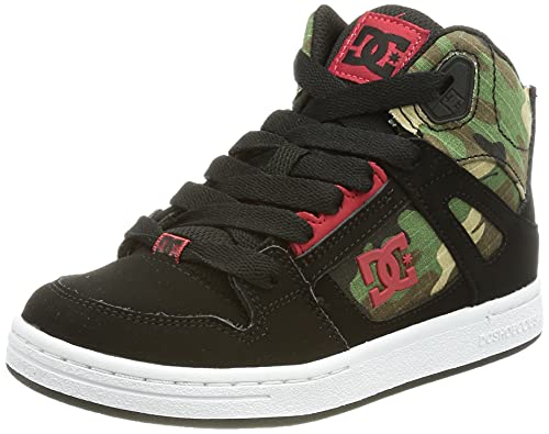 DC Shoes Pure Hi-Zapatillas de Piel, Negro, 31 EU