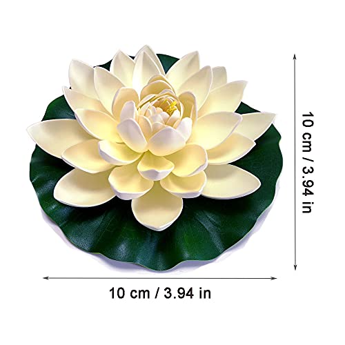 Decoración de Flor de Loto, 8Pcs Flor de Loto Impermeable, Loto Artificial, Flor de Loto de Espuma, Flor de Loto Flotante, 10cm para Estanque de Jardín, Fuente, Decoración de Acuarios (8 Colores)