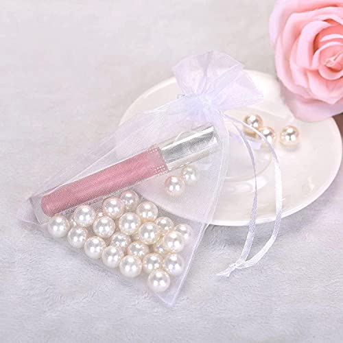 DEEDPF Lote de 100 bolsitas de organza para peladillas de comunión, boda, cumpleaños, Navidad, caramelos, joyas, bomboneras con cordón, bodas, cumpleaños (7 cm x 9 cm)