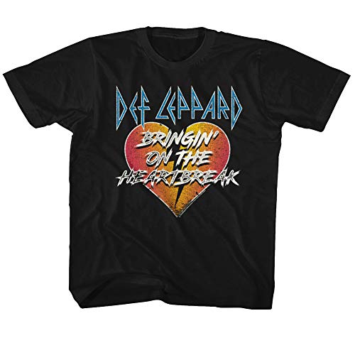 Def Leppard 1977 - Camiseta de Manga Corta para niño, diseño de Banda de Rock Inglesa - Negro - 4 años