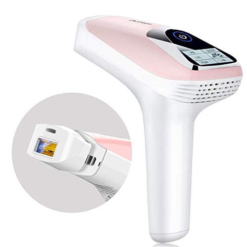 Depiladora de Luz Pulsada para Mujeres Maquina Depilacion Laser Permanente sin Dolor Uso Doméstico para Cara, Axilas, Brazos, Pecho, Espalda, Línea de Bikini y Piernas