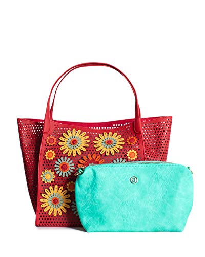 Desigual Allegreto Zaria Medium Shopping Bag Carmin