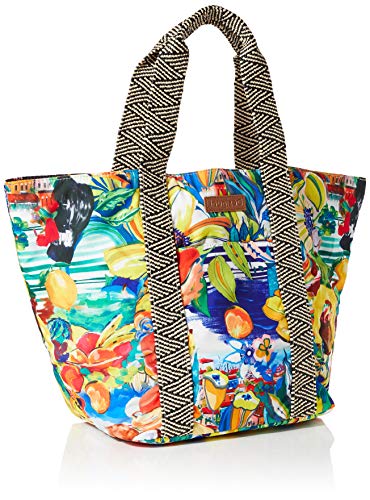 Desigual Fabric Shopping Bag, Bolsa de la Compra para Mujer, Material de Acabados, U