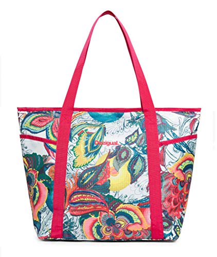 Desigual Galactic Bloom Carryall Blanco