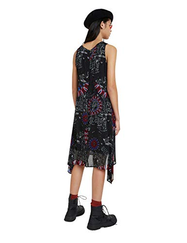 Desigual Vest_Sicilia Vestido Informal, Negro, XS para Mujer