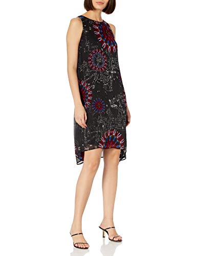 Desigual Vest_Sicilia Vestido Informal, Negro, XS para Mujer