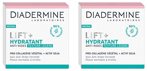 Diadermine LIFT+ – Crema hidratante antiarrugas – Textura ligera – 50 ml – Lote de 2