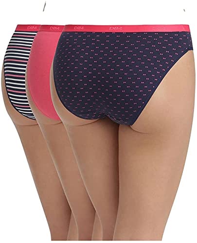 Dim Les Pockets Coton Slip X3 Braguita, Multicolor (Estampado 5MM), 36 (Tamaño del Fabricante: 36/38) (Pack de 3) para Mujer