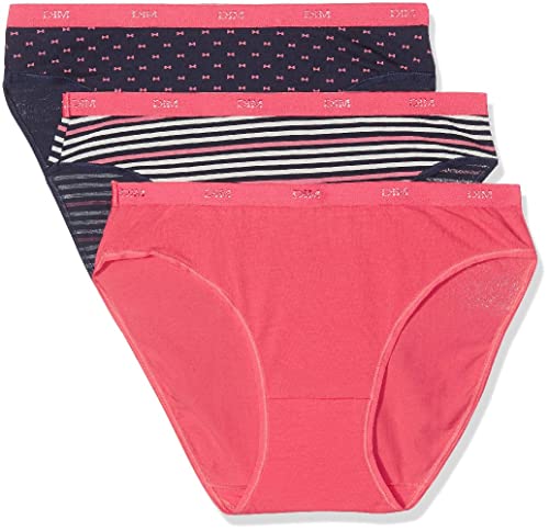 Dim Les Pockets Coton Slip X3 Braguita, Multicolor (Estampado 5MM), 36 (Tamaño del Fabricante: 36/38) (Pack de 3) para Mujer