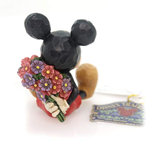 Disney Traditions, Figura de Mickey con ramo de flores, para coleccionar, Enesco