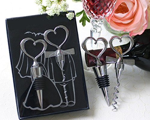 DISOK - Set Vino Unión De Corazones en Caja de Regalo con Lazo - Set de Vino para Bodas Corazones, Baratos, Detalles y Regalos Originales Comprar Online