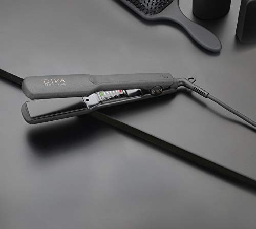 Diva Pro Styling Plancha De Pelo Y Styler Digital Ancha 800 g, negro