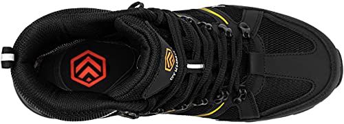 DKMILY DRY Botas de Seguridad Zapatos de Seguridad Impermeables para Hombre Botas de Trabajo S3 SRC WR Puntera de Acero Calzado de Trabajo Zapatos de Construcción (39,Negro Amarillo)