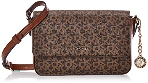 DKNY Women's Bryant-md Flap Xbody Crossbody, Mocha Caramel, One Size