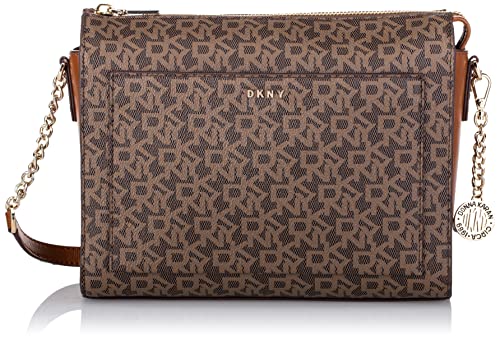 DKNY Women's Bryant Med Bx Crsbdy Crossbody, Mocha Caramel, One Size