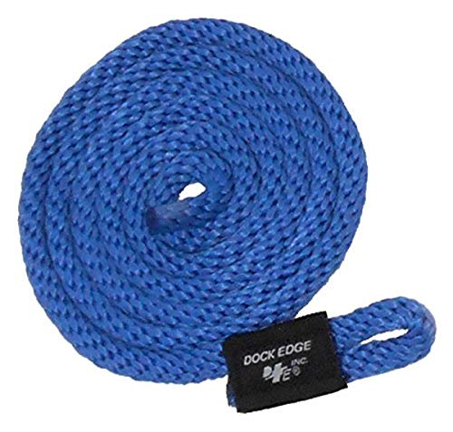 Dock Edge + Dock - Cabo de Amarre y fondeo para Barcos, Color Azul, Talla 3/8-Inch x 5 ft