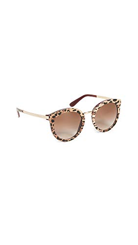 Dolce & Gabbana 0DG4268 Gafas de Sol, Leo On Bordeaux, 52 para Mujer