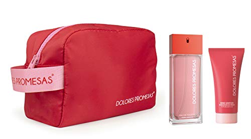 Dolores Promesas Sweet Plum-Set EDT 100ml + Hand Sanitizer + Neceser, Estándar, Único