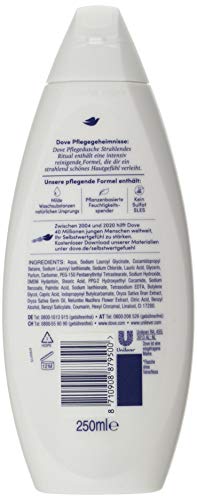 Dove cuidado de ducha, ritual brillante, gel de ducha, pack de 6 (6 x 250 ml).