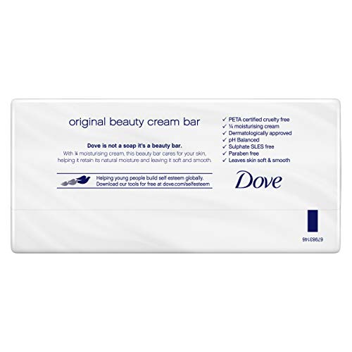 Dove - Jabón para pan de baño original, 6 x 100g