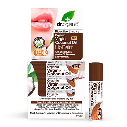 Dr Organic Bálsamo de Labios Virgin Coconut Oil, 5.7 ml, 1 unidades