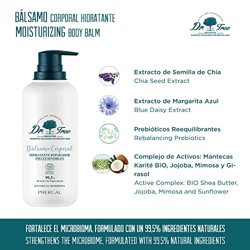 Dr. Tree | Bálsamo Corporal Hidratante | Repara, Hidrata y Acondiciona la piel. Fortalece el microbioma | 99,5% Ingredientes naturales | 400 ml.