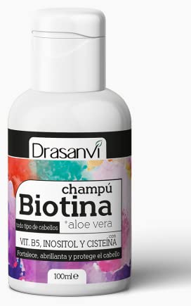 DRASANVI Champú Biotina y Aloe Vera 100 ml, Único, Estándar