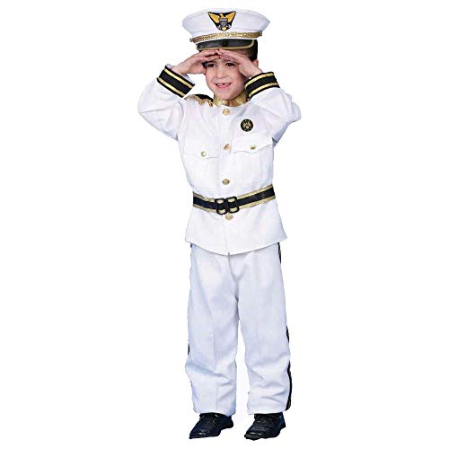 Dress Up America Conjunto de Trajes Marina de Guerra Almirante, 3-4 años (talla: 66-71, altura: 91-99 cm) (229-T)