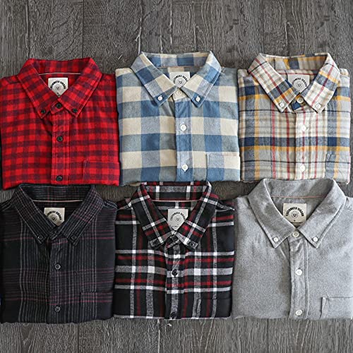 Dubinik® Camisa Franela Hombre a Cuadros de Manga Larga Camisa Casual Regular Fit