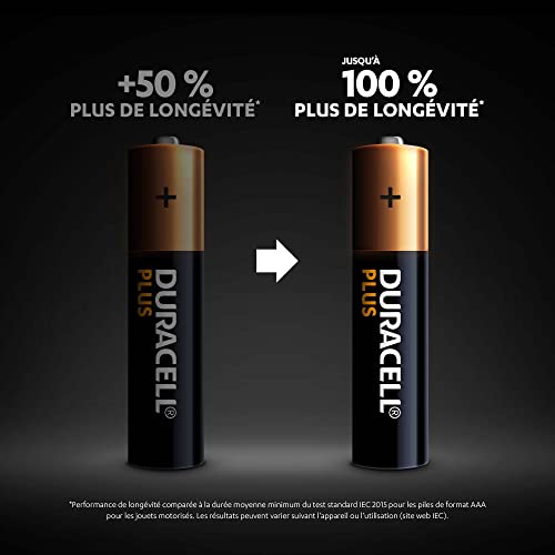 Duracell - Pilas alcalinas AAA Plus, 1.5 V LR03 MN2400, Paquete de 24