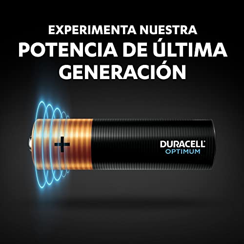 Duracell - Pilas alcalinas Optimum AA, 1.5 Voltios LR6 MX1500, paquete de 12