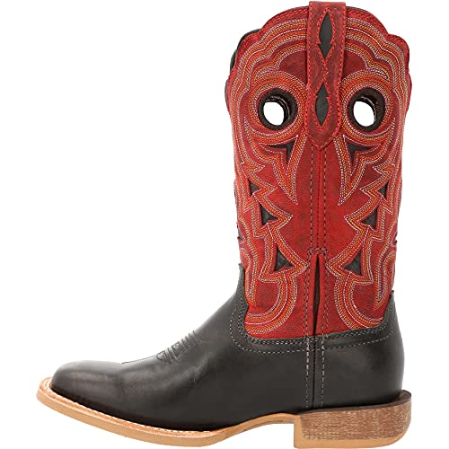 Durango Lady Rebel Pro - Botas occidentales para mujer, color negro y carmesí, Negro/Rojo, 42 EU