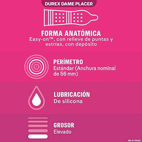 Durex Pack Preservativos Dame Placer 12 Condones + Durex Lubricante Sabor y Aroma Fresa de Base Agua - 50 ml