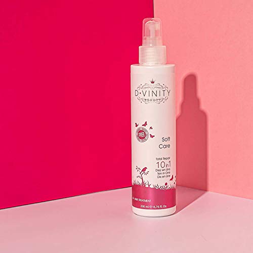 D·Vinity Soft Care - Acondicionador para el Cabello, 200 ml, Pack de 1 Acondicionador 10 en 1, Sin Sulfatos Ni Parabenos, Cabellos Sensibles, Anti Rotura, Sin aclarado, Apto para niños