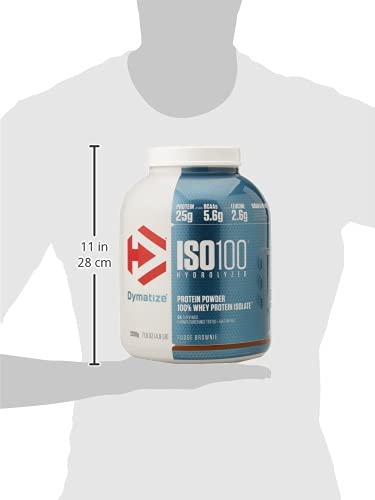 Dymatize ISO 100 Fudge Brownie 2,2kg - Hidrolizado de Proteína de Suero Whey + Aislado en Polvo