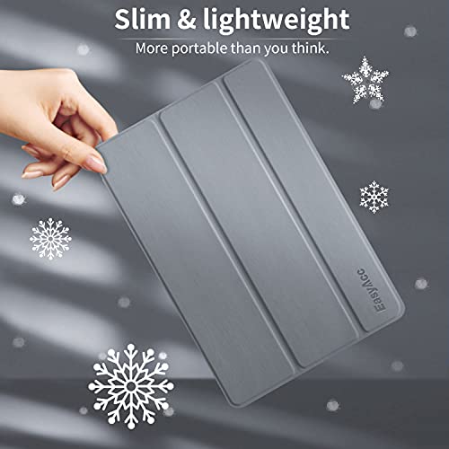 EasyAcc Funda Estuche Compatible con iPad Air 2, Smart Funda Contraportada Mate Translúcido Encendido Apagado Automático para iPad Air 2 A1566/A1567 (Gris)