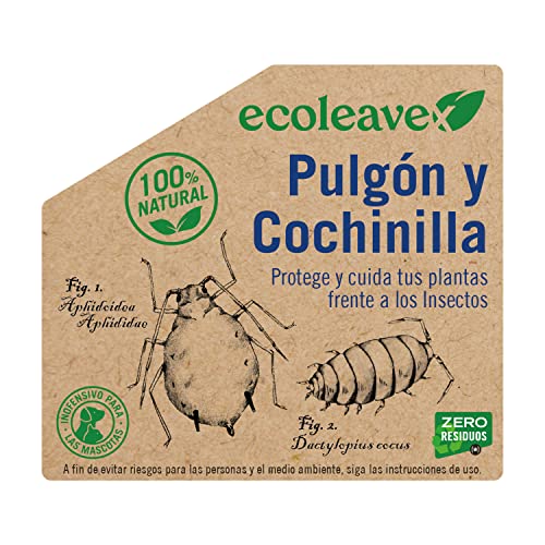 ECOLEAVEX Pulgón y Cochinilla. Protege Tus Plantas Frente a los Insectos, ECOLOGICO, 100% Natural y Residuo Zero. con Abonos, Micronutrientes y Bioestimulantes. (Spray 750 ml)