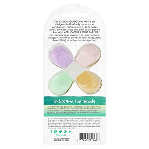 Ecotools Color Perfecting, Esponja para maquillaje facial - 4 unidades