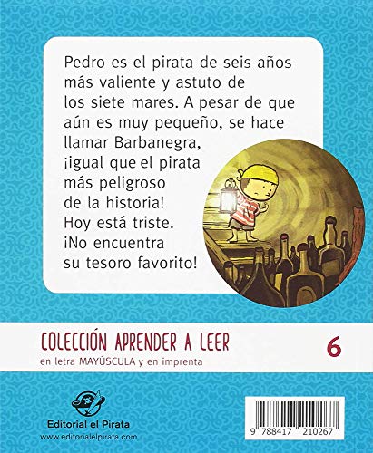 El tesoro del pirata: En letra MAYÚSCULA y de imprenta: libros para niños de 5 y 6 años (Aprender a leer en letra MAYÚSCULA e imprenta)