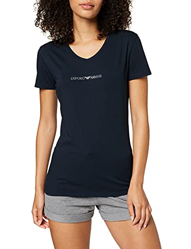 Emporio Armani 163321cc317 Parte Superior de Pijama, Azul (Marine 00135), S para Mujer