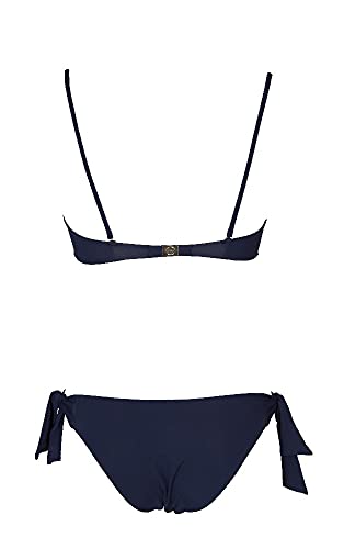 Emporio Armani Bikini Mujer Traje de baño Banda Acolchada, Cordones extraíbles y Braguita artículo 262454 5P351 Bikini, 00035 BLU Navy - Navy Blue, S