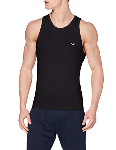 Emporio Armani CC735 110828 00020 Camiseta Interior, Hombre, Negro (Black), S