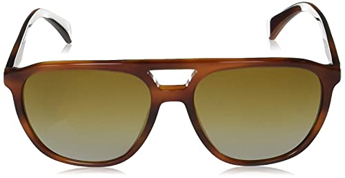 Emporio Armani Gafas de Sol EA 4156 Striped Red/Brown Shaded 58/17/145 hombre